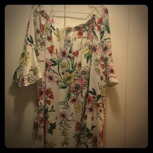 Cute off the shoulder floral dress